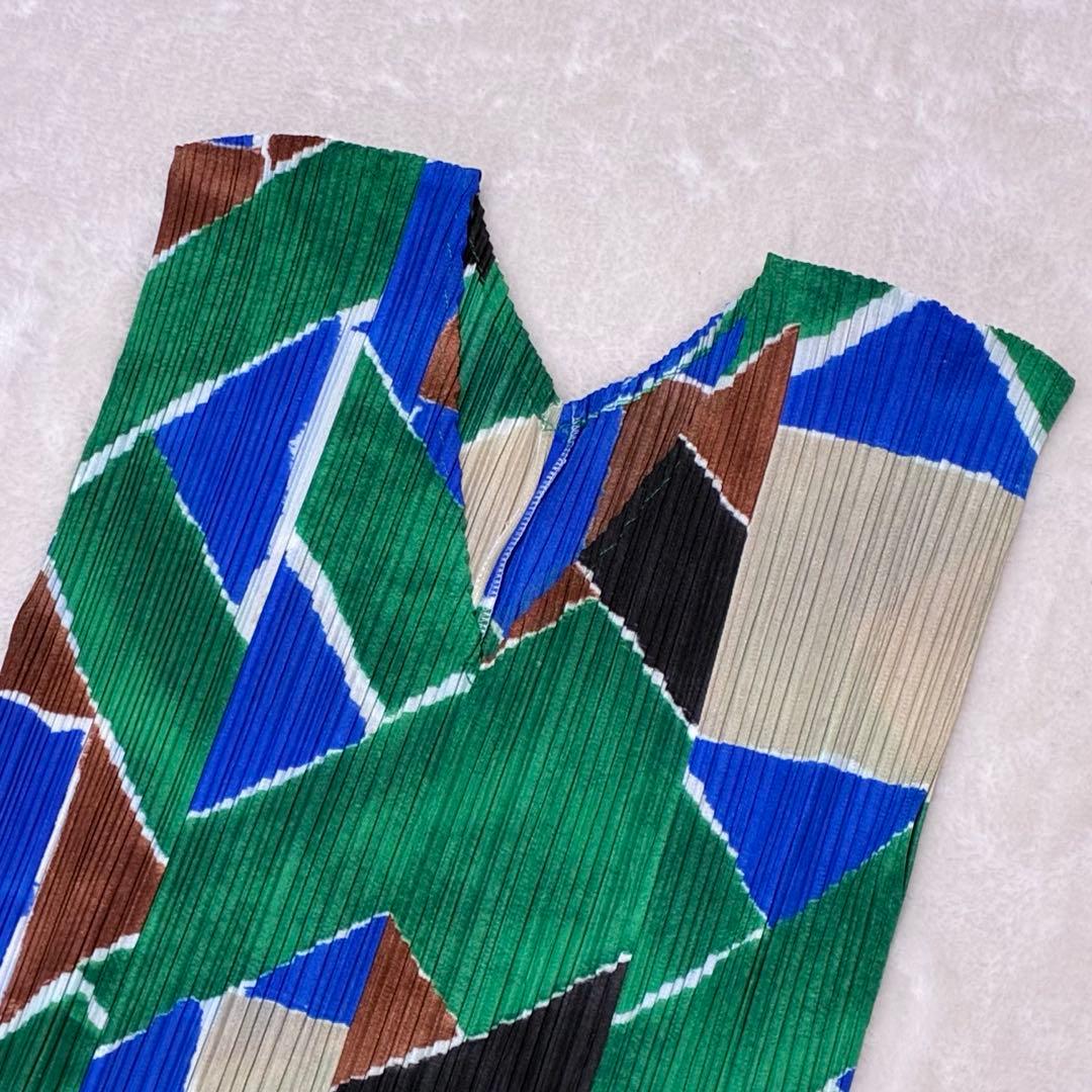 プリーツプリーズ　イッセイミヤケ　ノースリーブチュニックワンピース　Mサイズ