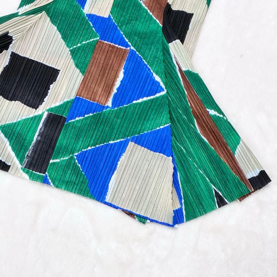 プリーツプリーズ　イッセイミヤケ　ノースリーブチュニックワンピース　Mサイズ