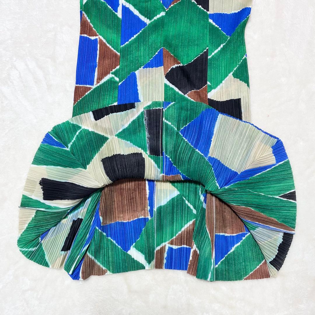 プリーツプリーズ　イッセイミヤケ　ノースリーブチュニックワンピース　Mサイズ