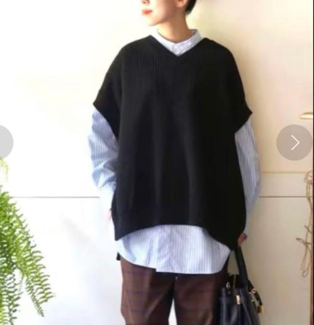 journal standard luxe COTTONアゼ Vネックベスト