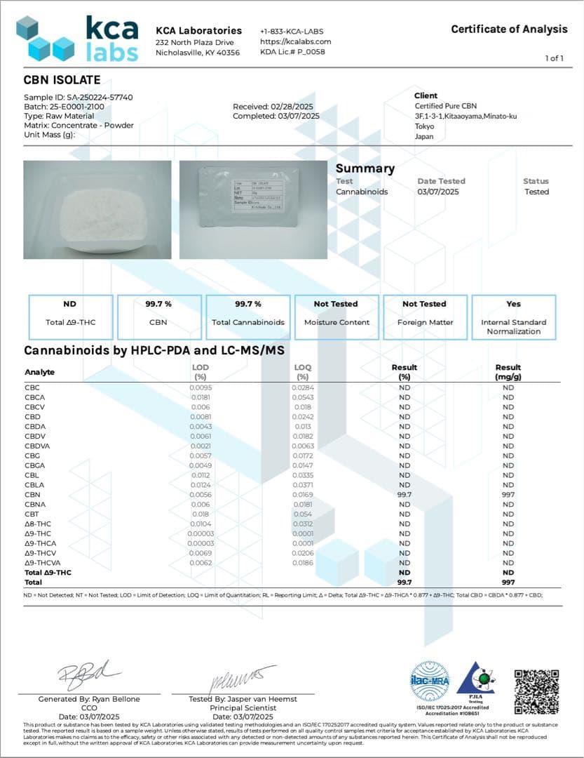 CBN アイソレート クリスタルパウダー 50g
