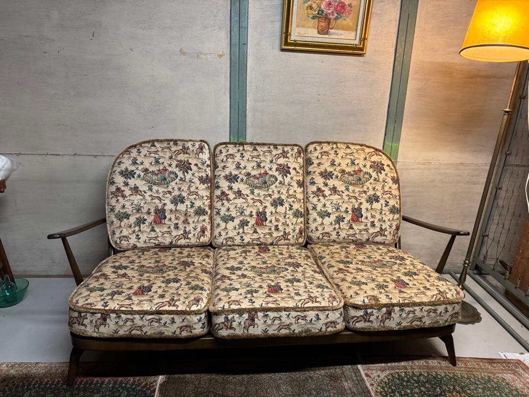 英国 アーコール Ercol ウィンザー 3人掛けソファ ビンテージ ソファ