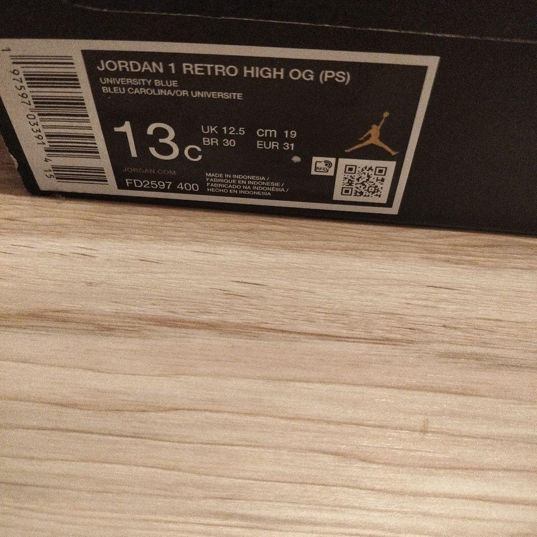 19cm NIKE　JORDAN1 RETRO HIGH OG （PS）
