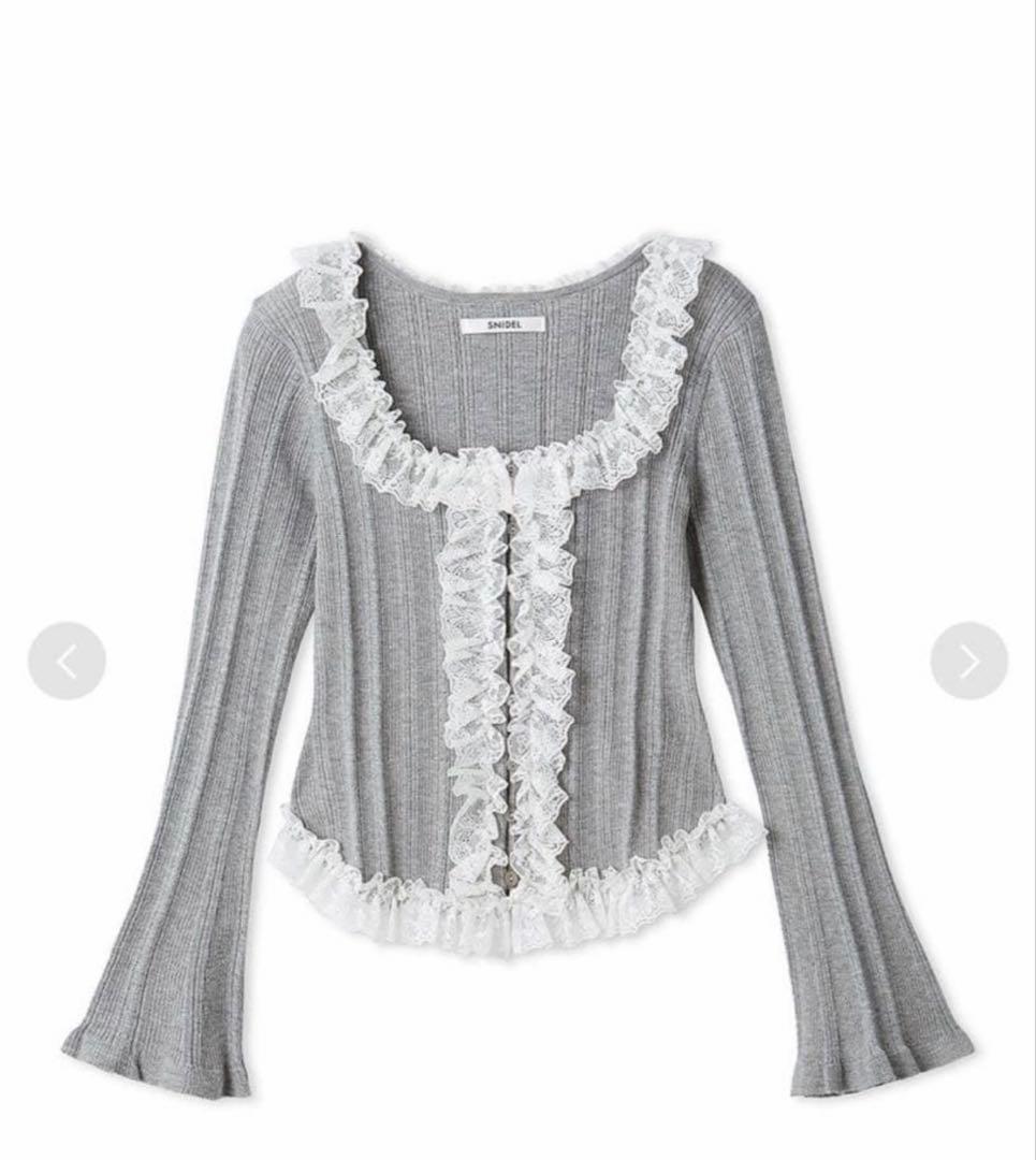 【完売カラー】snidel スナイデル　フリルニットプルオーバー