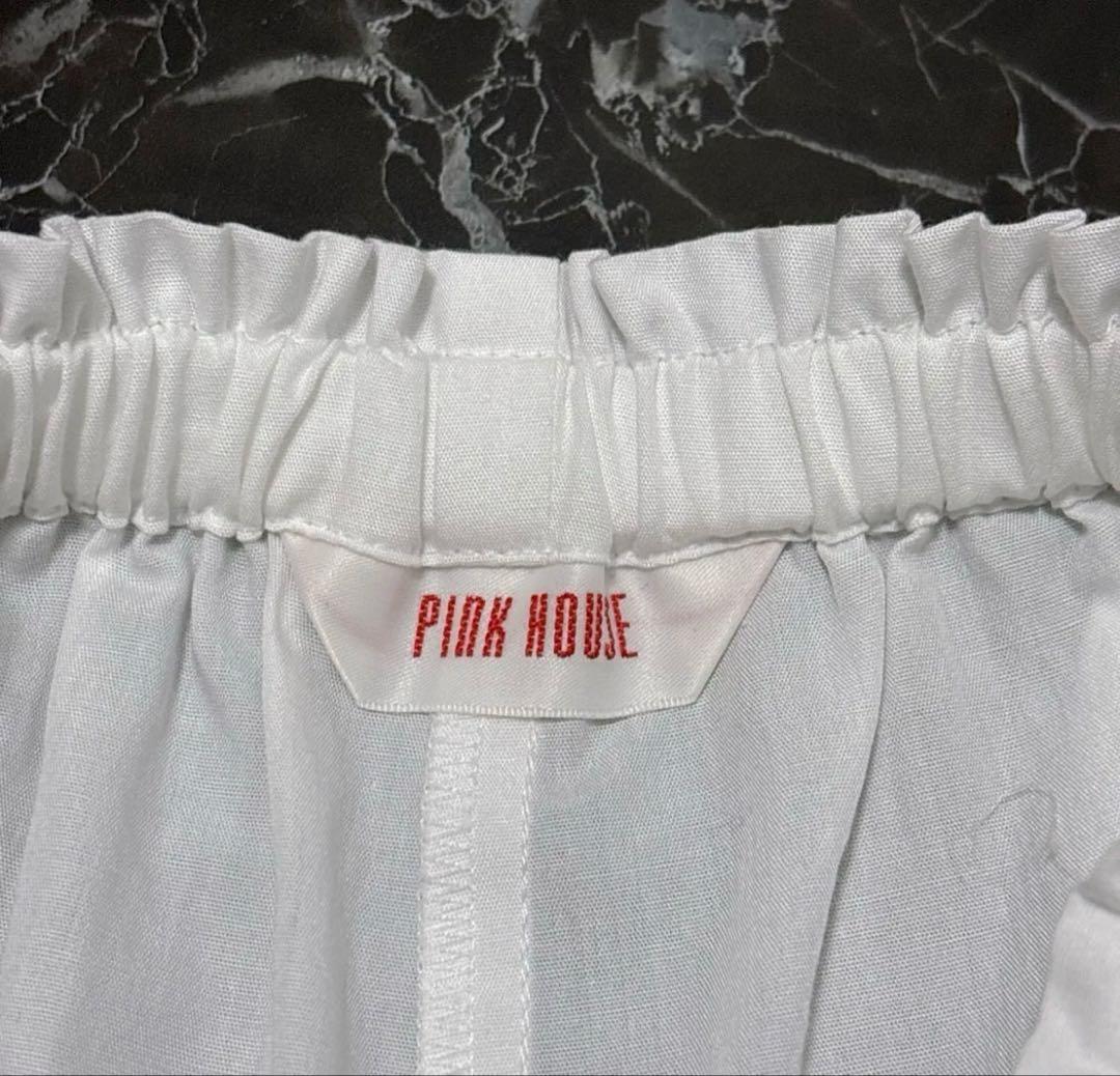 ピンクハウス 裾ローン使い ７分丈 ５分丈 ドロワーズパンツ 段々フリルF