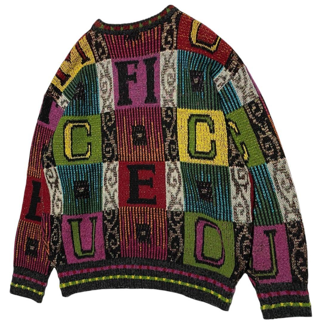 フィッチ ficce マルチカラー ニット セーター ドン小西 ヴィンテージ