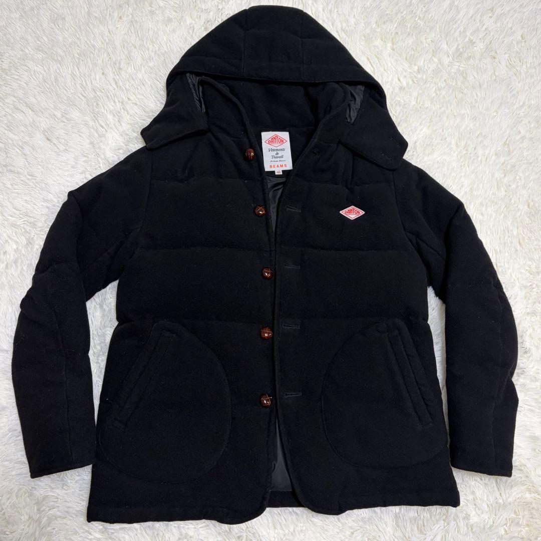 美品　DANTON BEAMS別注 ウールモッサダウン黒XL クリーニング済