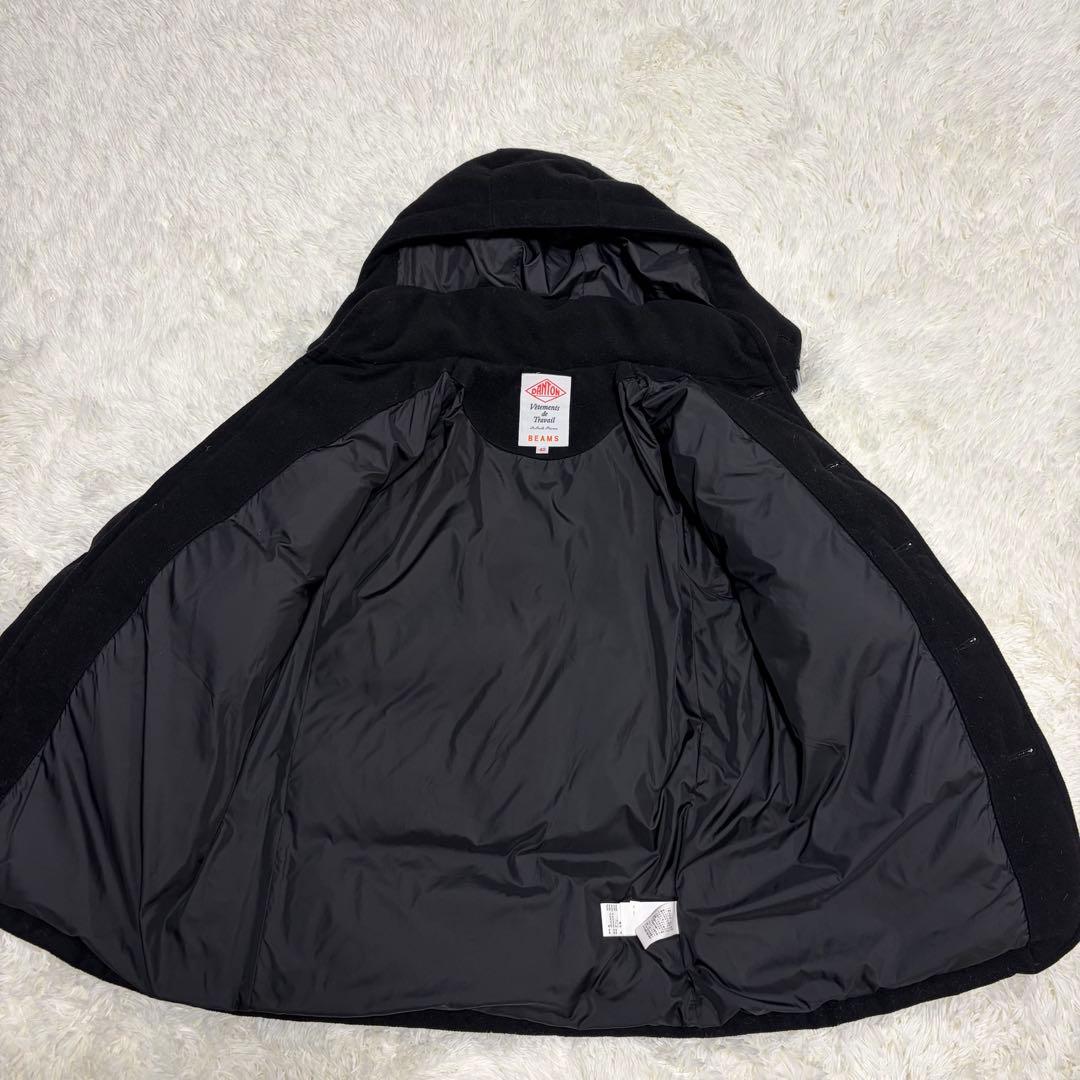 美品　DANTON BEAMS別注 ウールモッサダウン黒XL クリーニング済