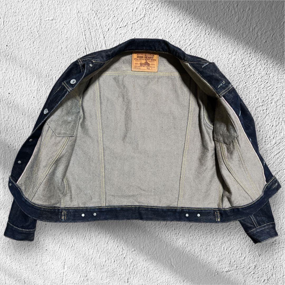 IRON HEART 21oz エクストラヘビー　デニムジャケット　W38 濃紺