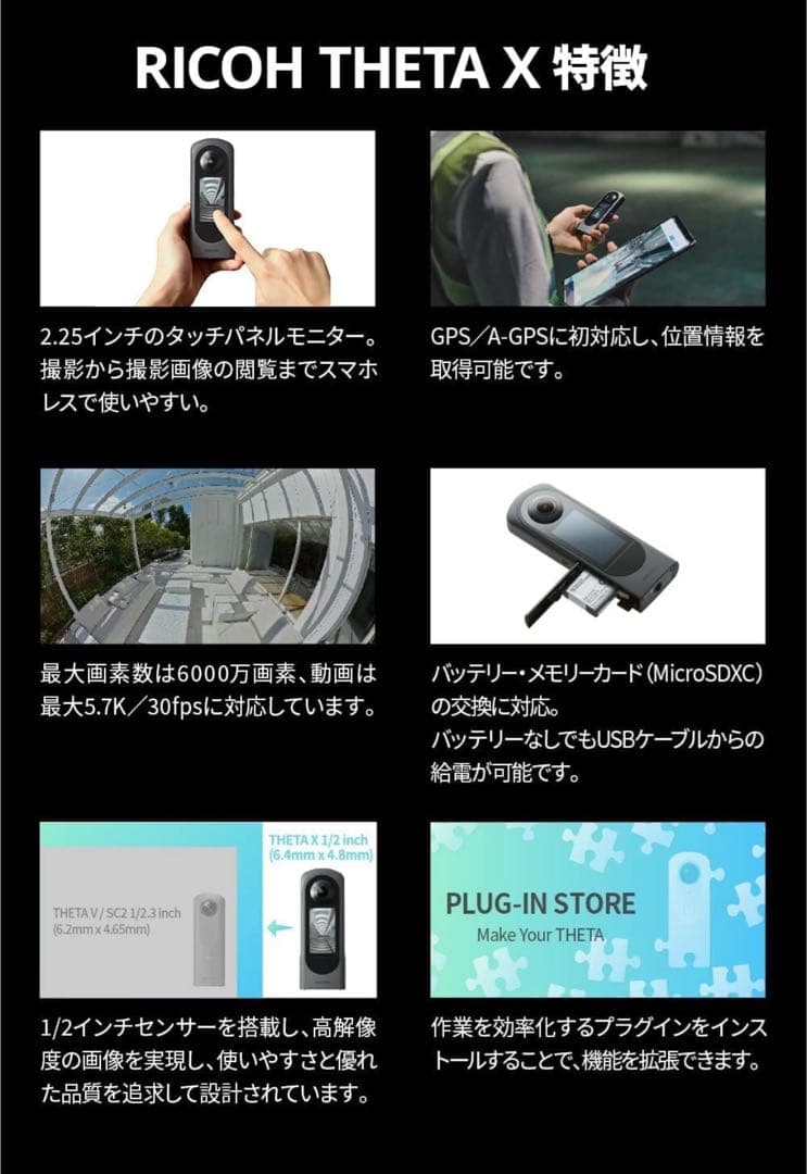 新品未使用　RICOH THETA X 360度カメラ