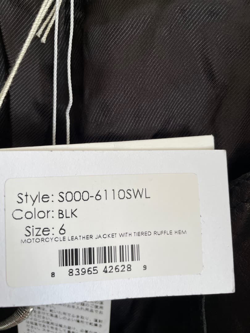 3.1 Phillip Lim レディース新品革製のモーターサイクルジャケット