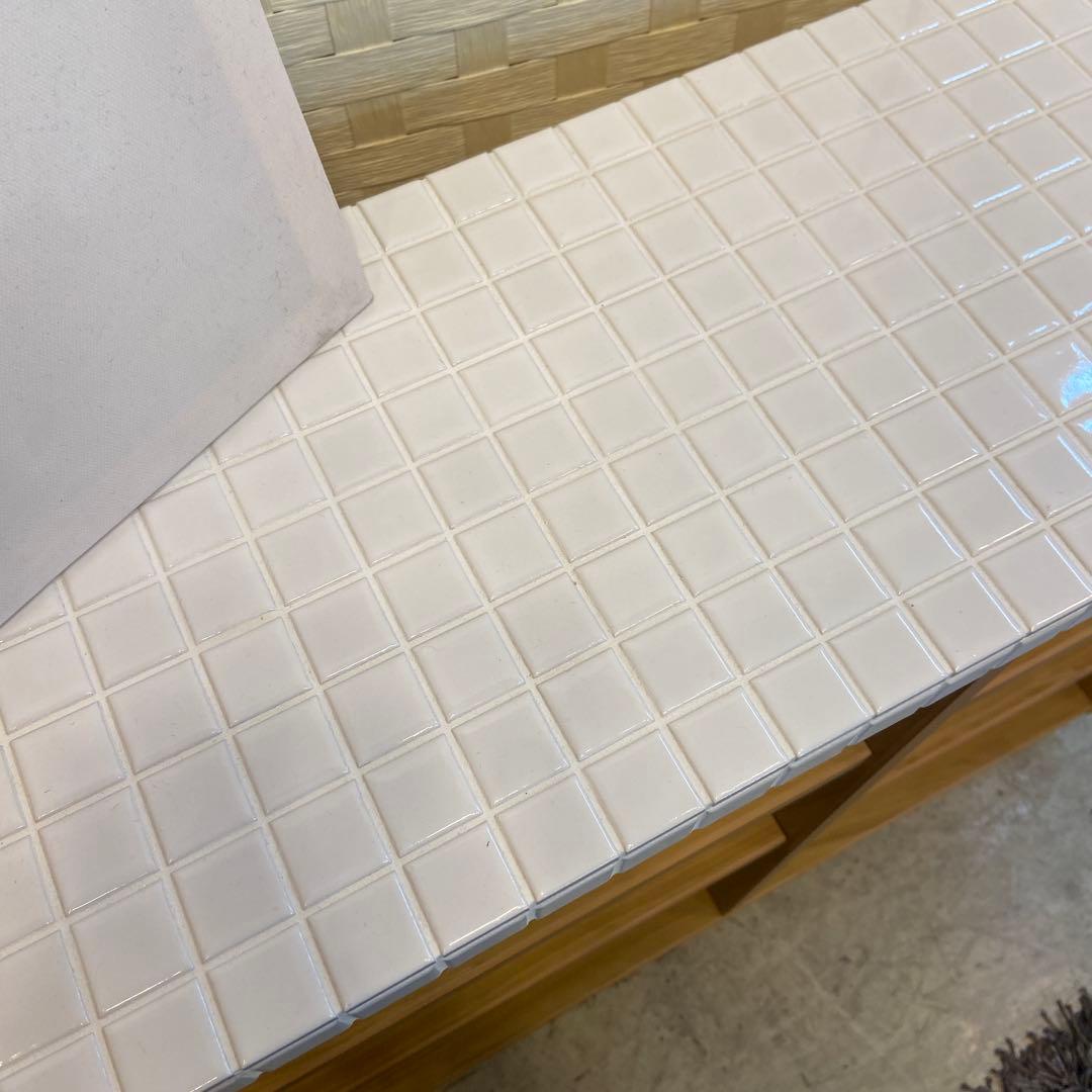 モモナチュラル MomoNatural⭐️モザイク タイル　スリム キッチンワゴン