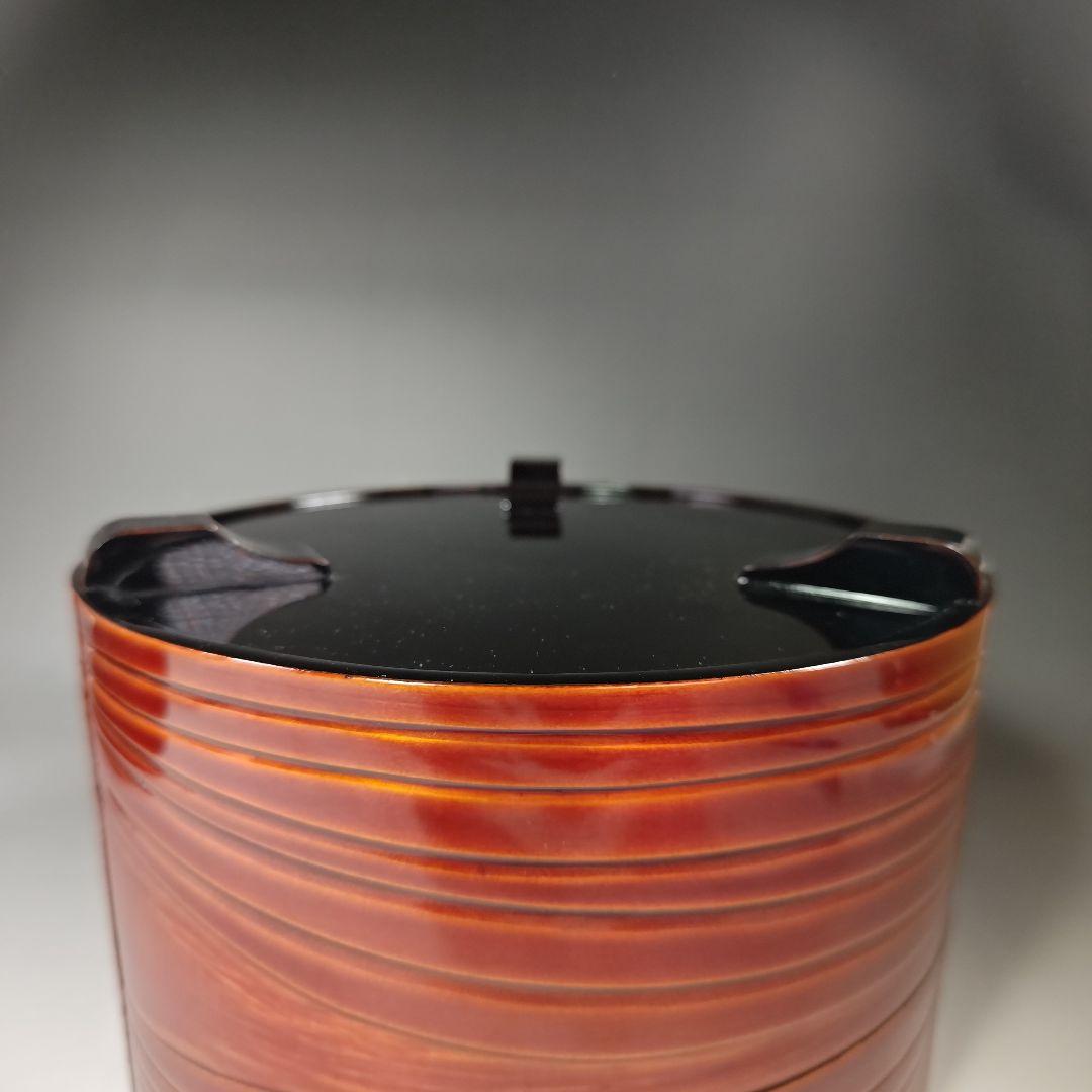 イ587 水指『蒔絵師　河原積善作』『春慶塗　鳥金蒔絵蓋　水指　共箱』茶道具