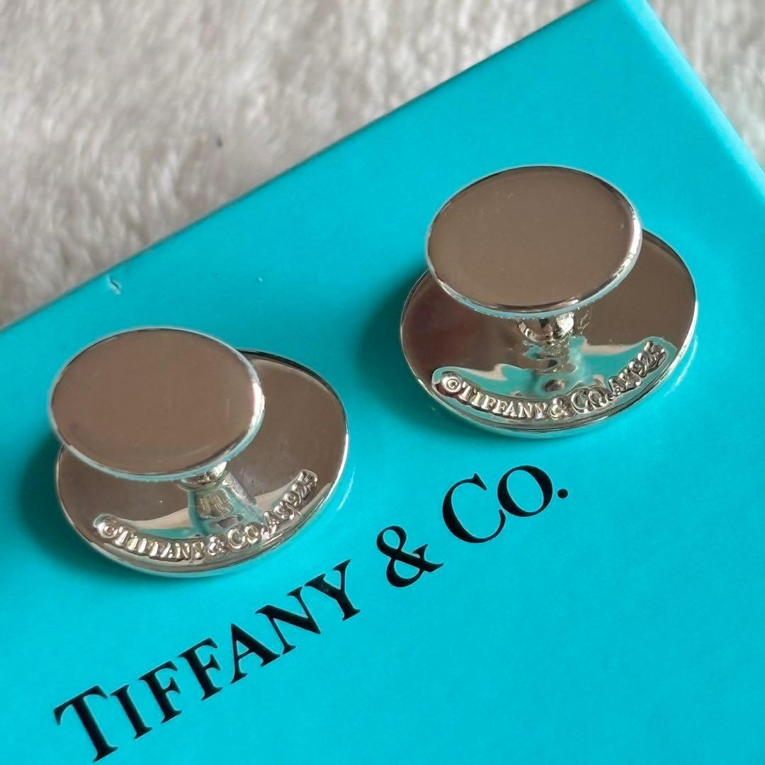 【美品】 ティファニー オーバル リターントゥ カフリンクス SV925