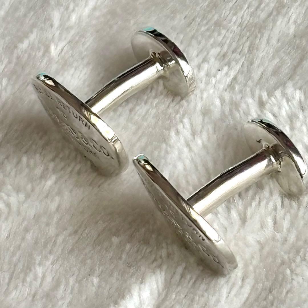 【美品】 ティファニー オーバル リターントゥ カフリンクス SV925