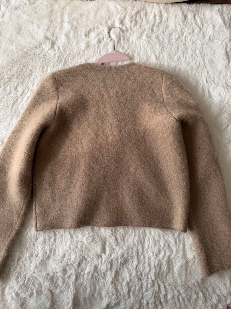 アニュアンス　anuans カシミヤブレンド ノーカラージャケット　カーディガン