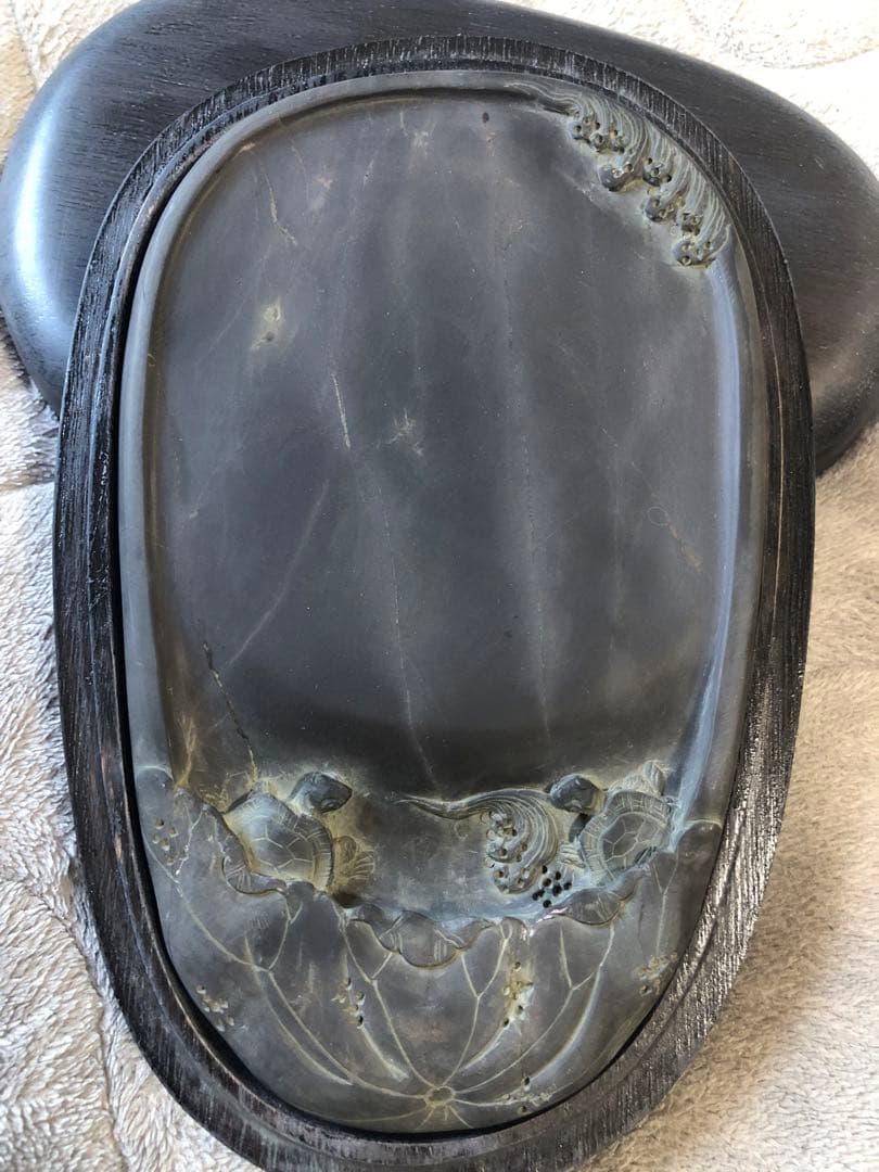 硯 旧老坑 大西洞 青花 金綫 すずり 端溪硯 水岩 文房四寶 端渓硯 骨董