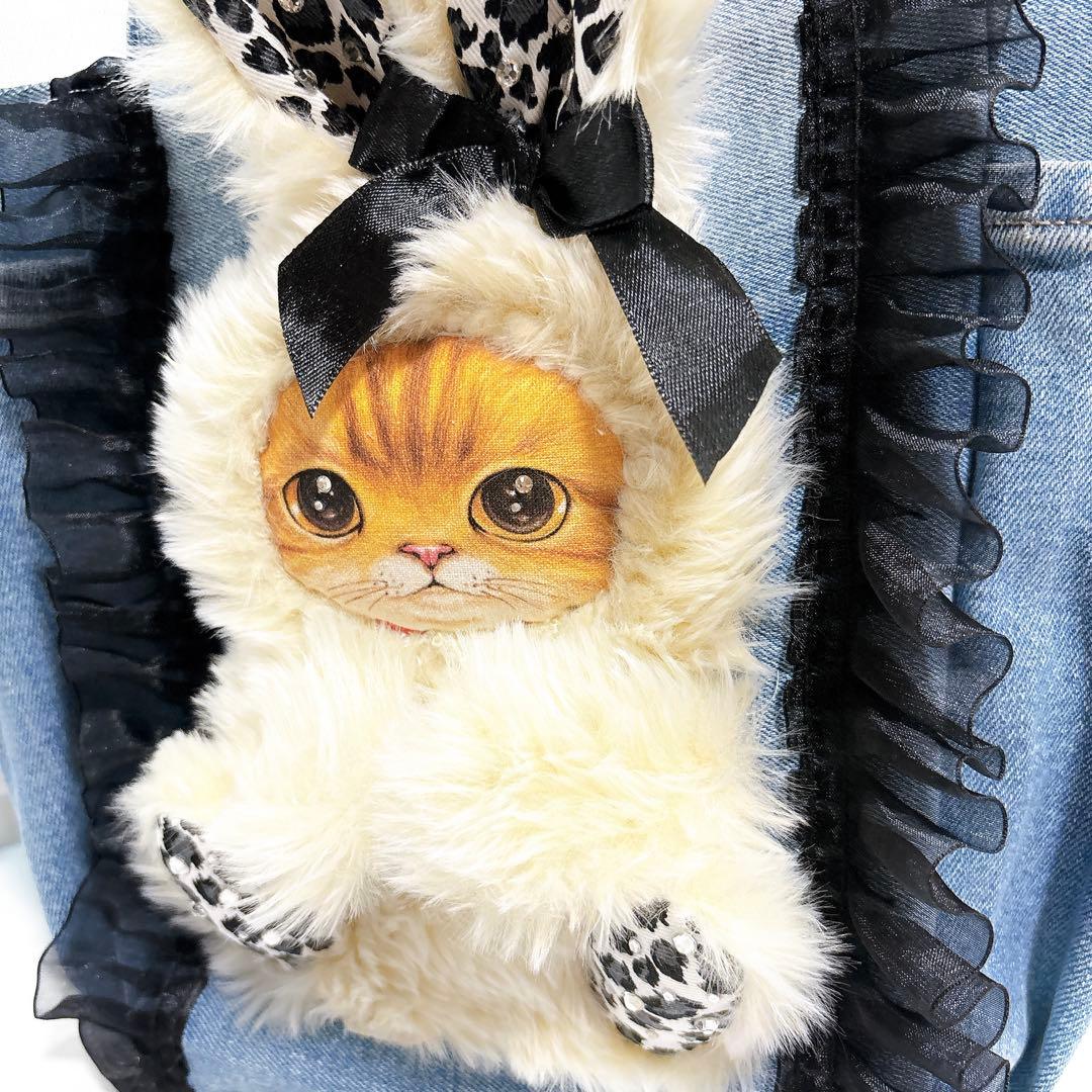 ぴ*こ様 コヤンイサムチョン　トートバッグ　ハンドメイド　デニム　