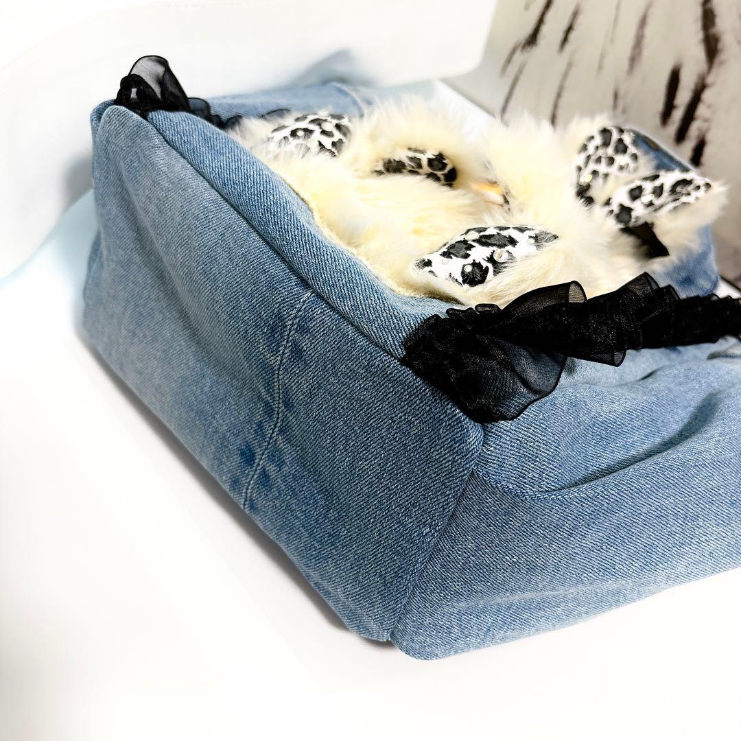 ぴ*こ様 コヤンイサムチョン　トートバッグ　ハンドメイド　デニム　