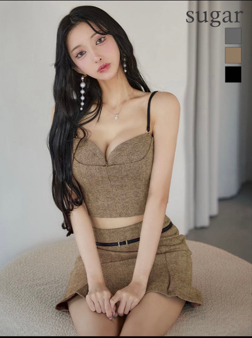 sugar ハートカットタイトドレス Sサイズ