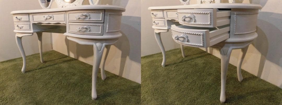 送料無料【アウトレット・新品】アンティーク風★クラシカルドレッサー【ハンプトン】