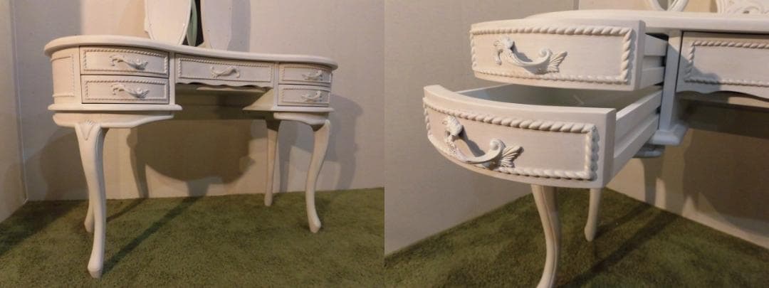 送料無料【アウトレット・新品】アンティーク風★クラシカルドレッサー【ハンプトン】