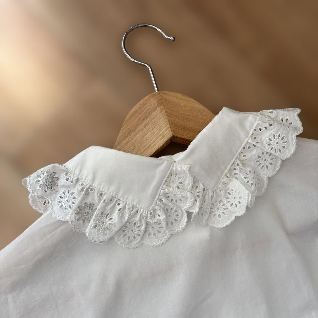 YUKI FUJISAWA レースブラウス　白　ロリータ服　ピンタックブラウス