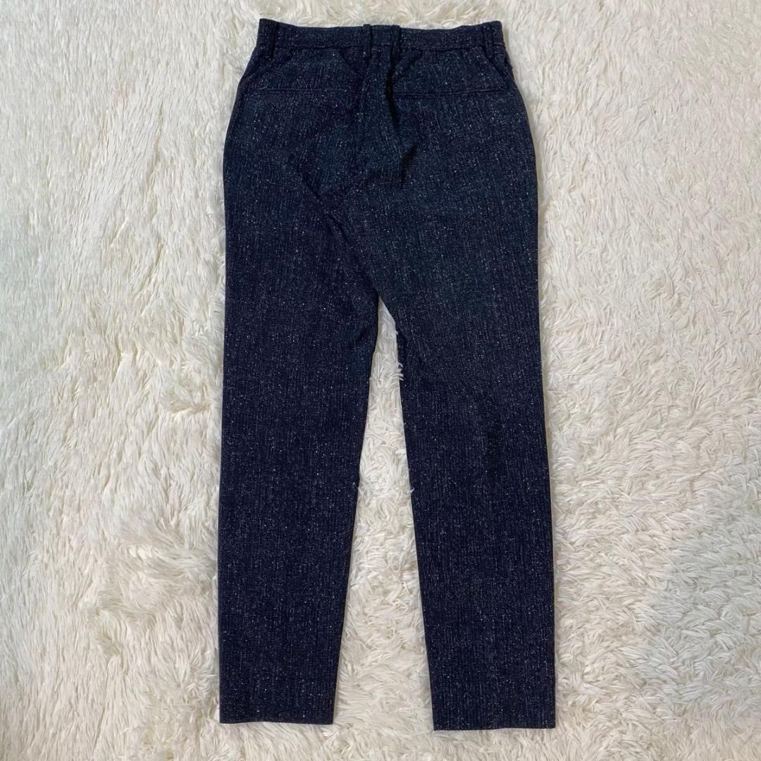 未使用級✨PLST シアサッカー 洗える ストレッチ セットアップ ネイビー S