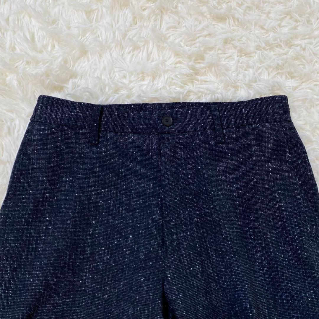 未使用級✨PLST シアサッカー 洗える ストレッチ セットアップ ネイビー S