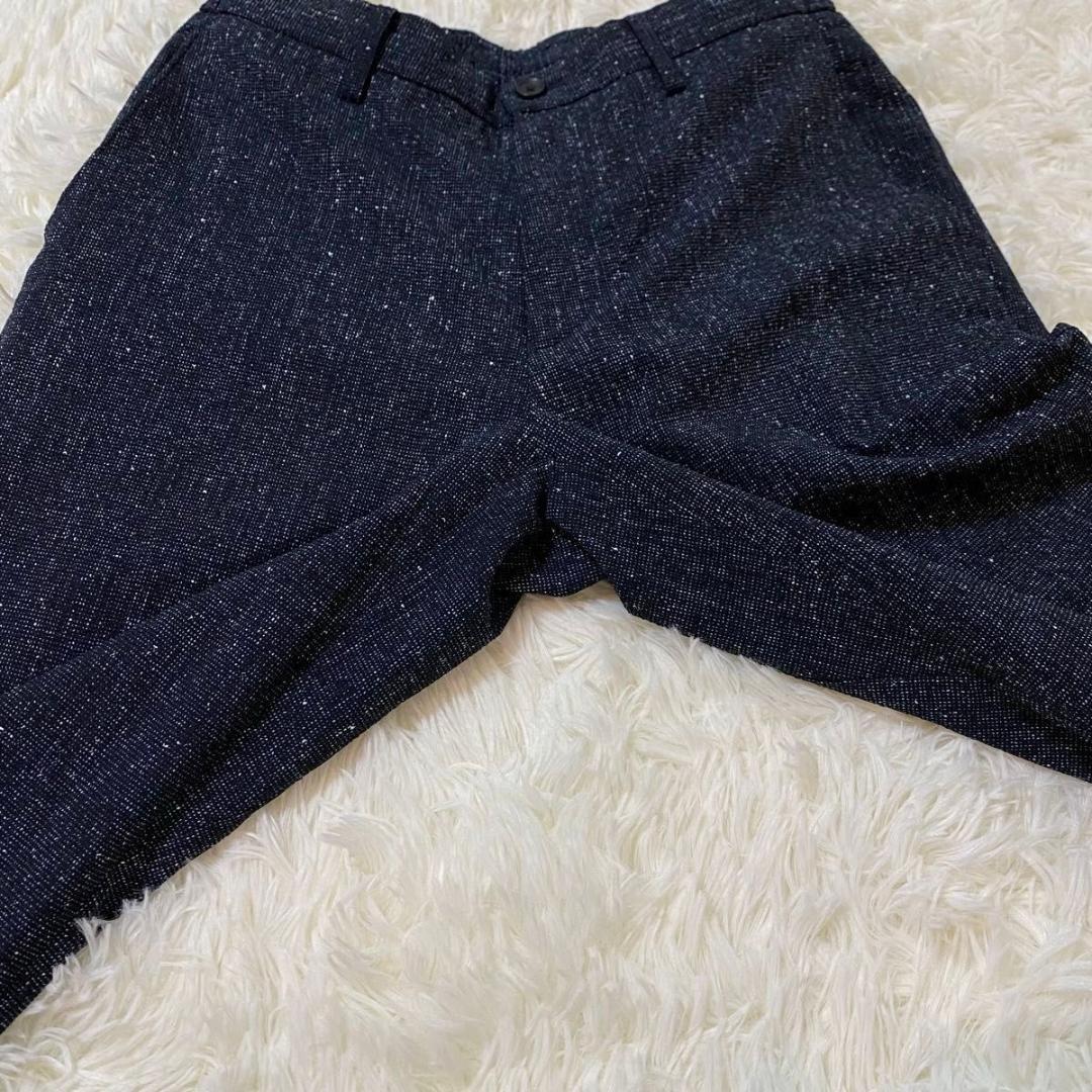 未使用級✨PLST シアサッカー 洗える ストレッチ セットアップ ネイビー S