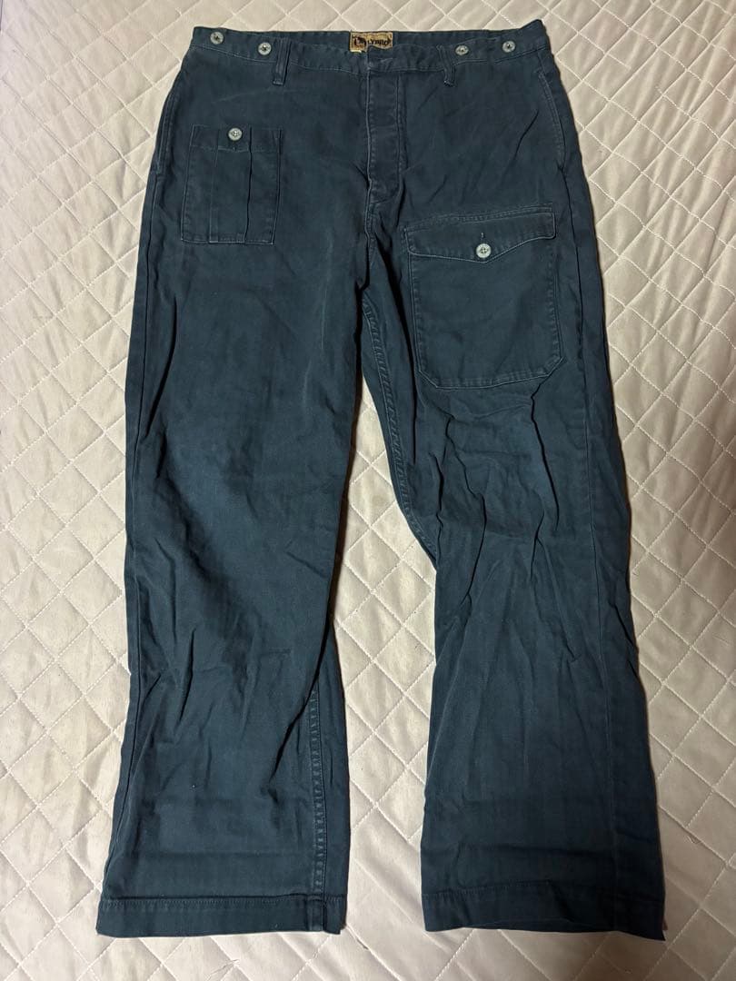 ナイジェルケーボンLY B R O ブリティッシュアーミーパンツ38ネイビー