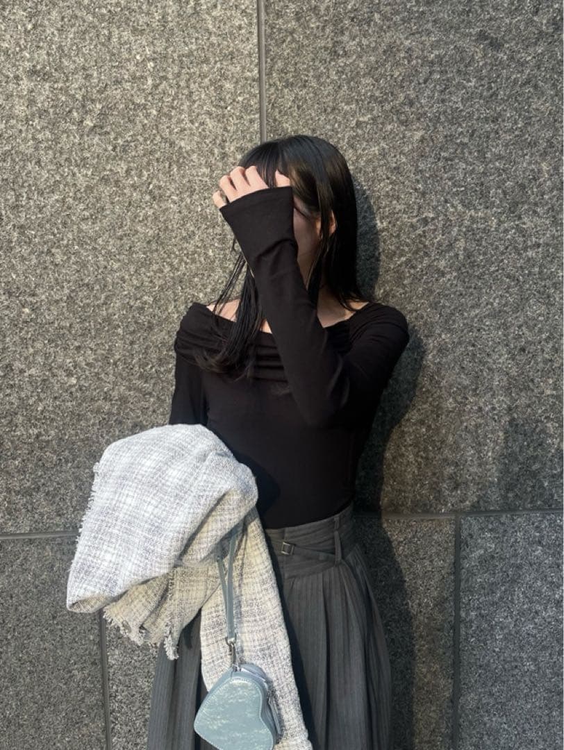 FRAY I.D（フレイ アイディー） ハイウエストべルトデザインワイドパンツ