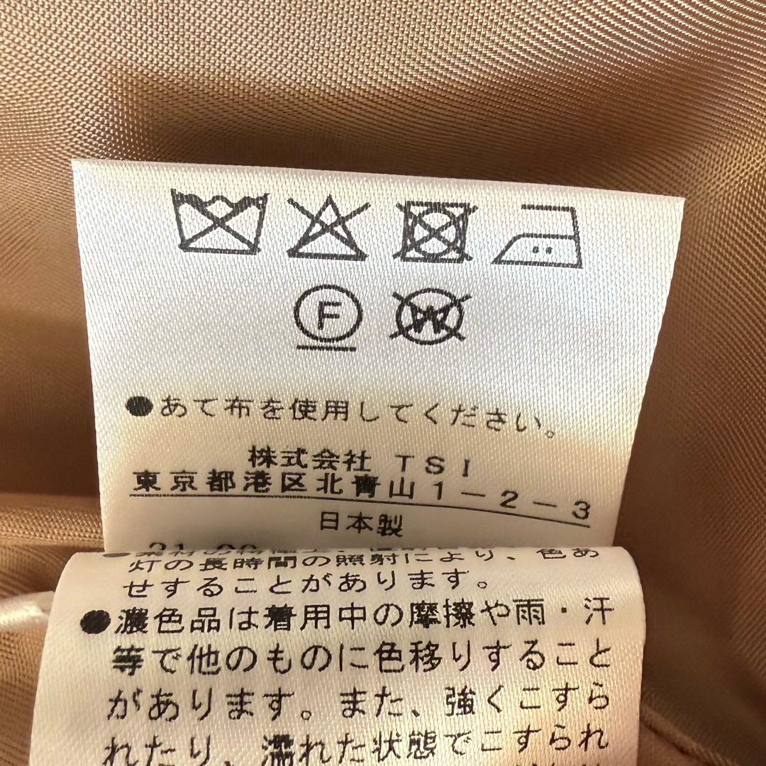 美品　アドーア　ソフトメルトンノーカラージャケット　ベージュ　38