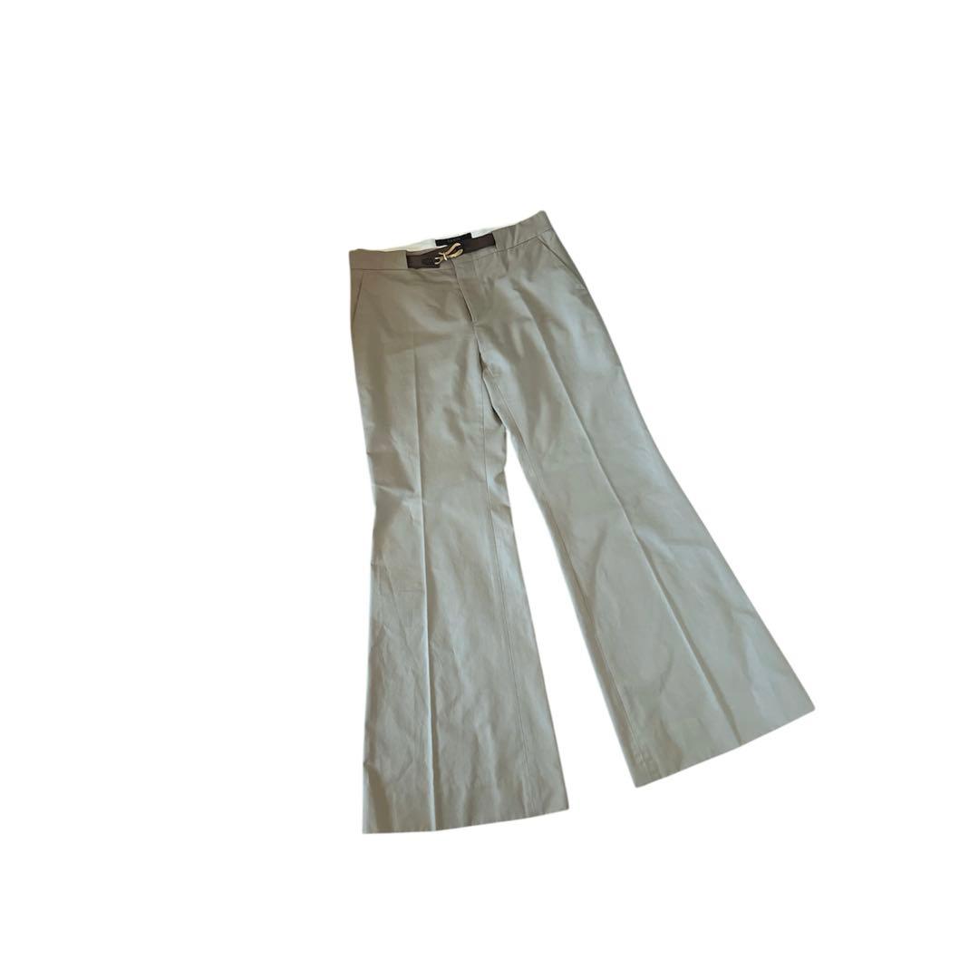グッチ　トムフォード期　90s 00s センタープレス　フレア　チノパン