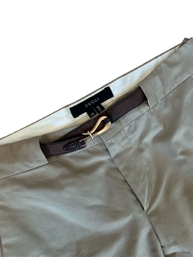 グッチ　トムフォード期　90s 00s センタープレス　フレア　チノパン