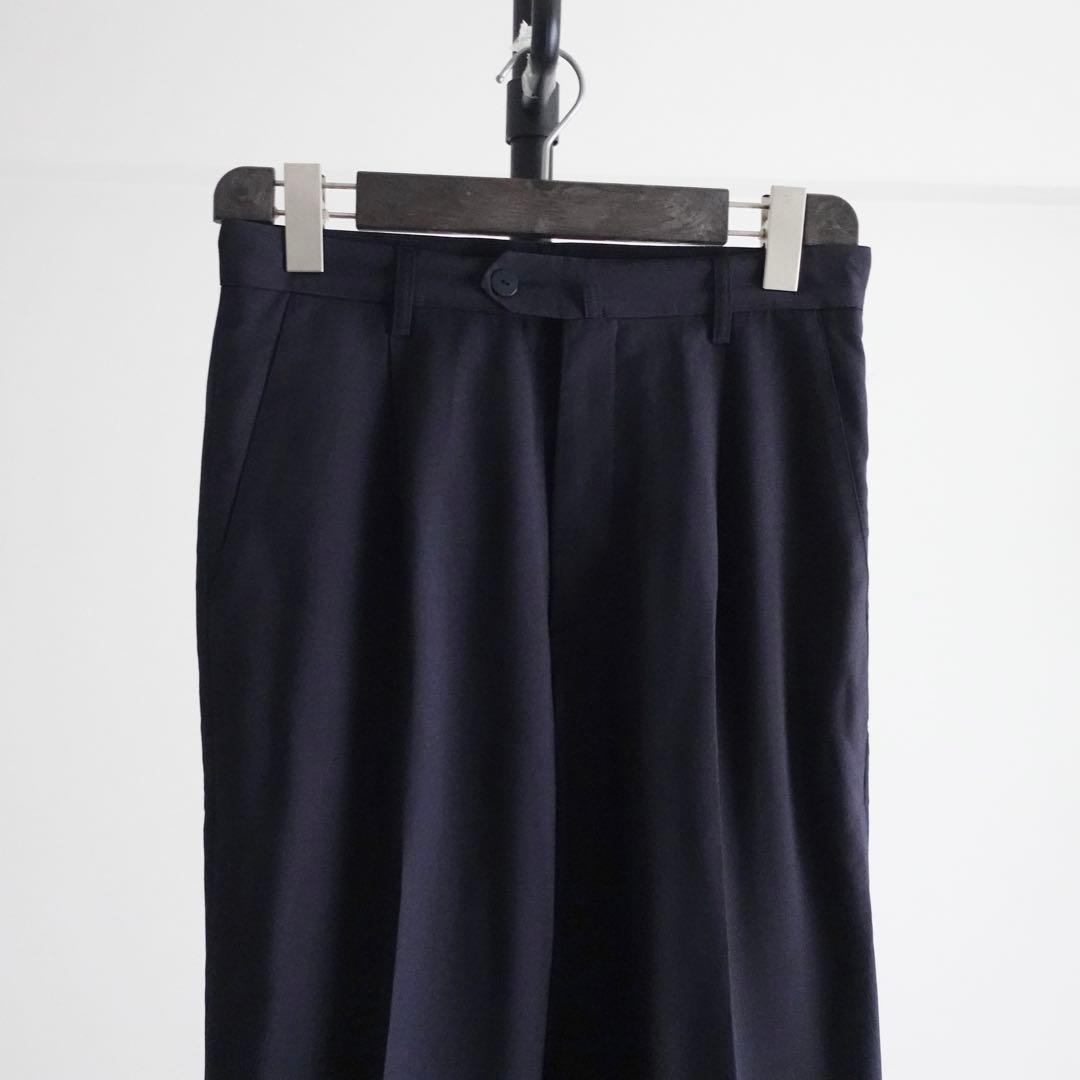 【フランス製】Agnes b. 1タックウール　ワイドトラウザーズ　38