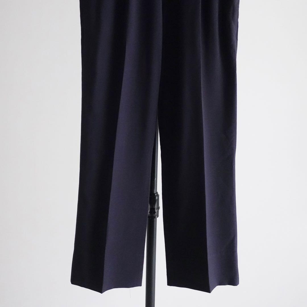 【フランス製】Agnes b. 1タックウール　ワイドトラウザーズ　38