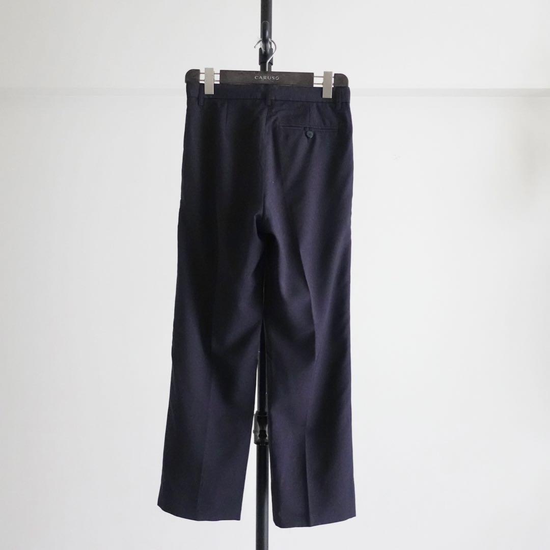 【フランス製】Agnes b. 1タックウール　ワイドトラウザーズ　38