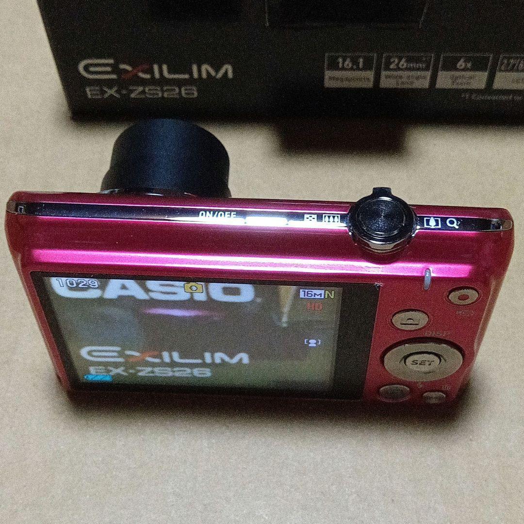 CASIO EXILIM EX-ZS26 コンパクトデジタルカメラ レッド