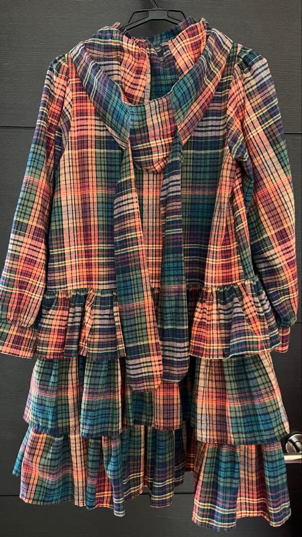 sos meme club ワンピース チェック 長袖 うさ耳