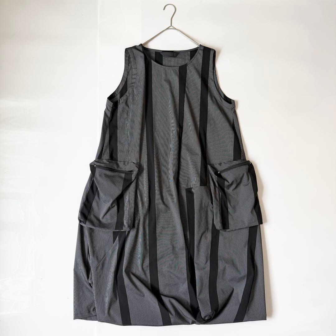 美品　センソユニコ 萌　バルーンワンピース　ロング　ジャンスカ　グレー　ブラック