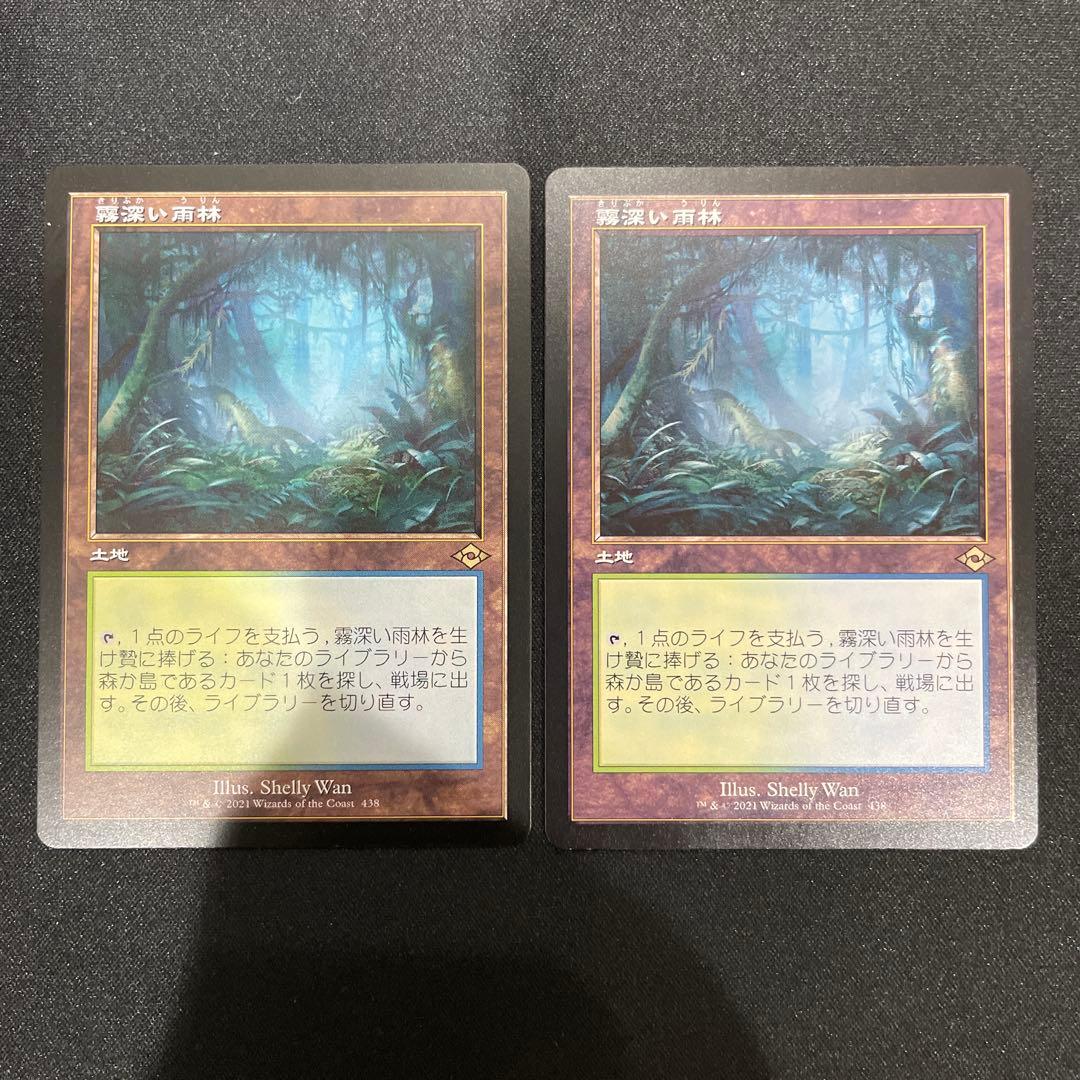 旧枠　霧深い雨林　日本語　2枚セット