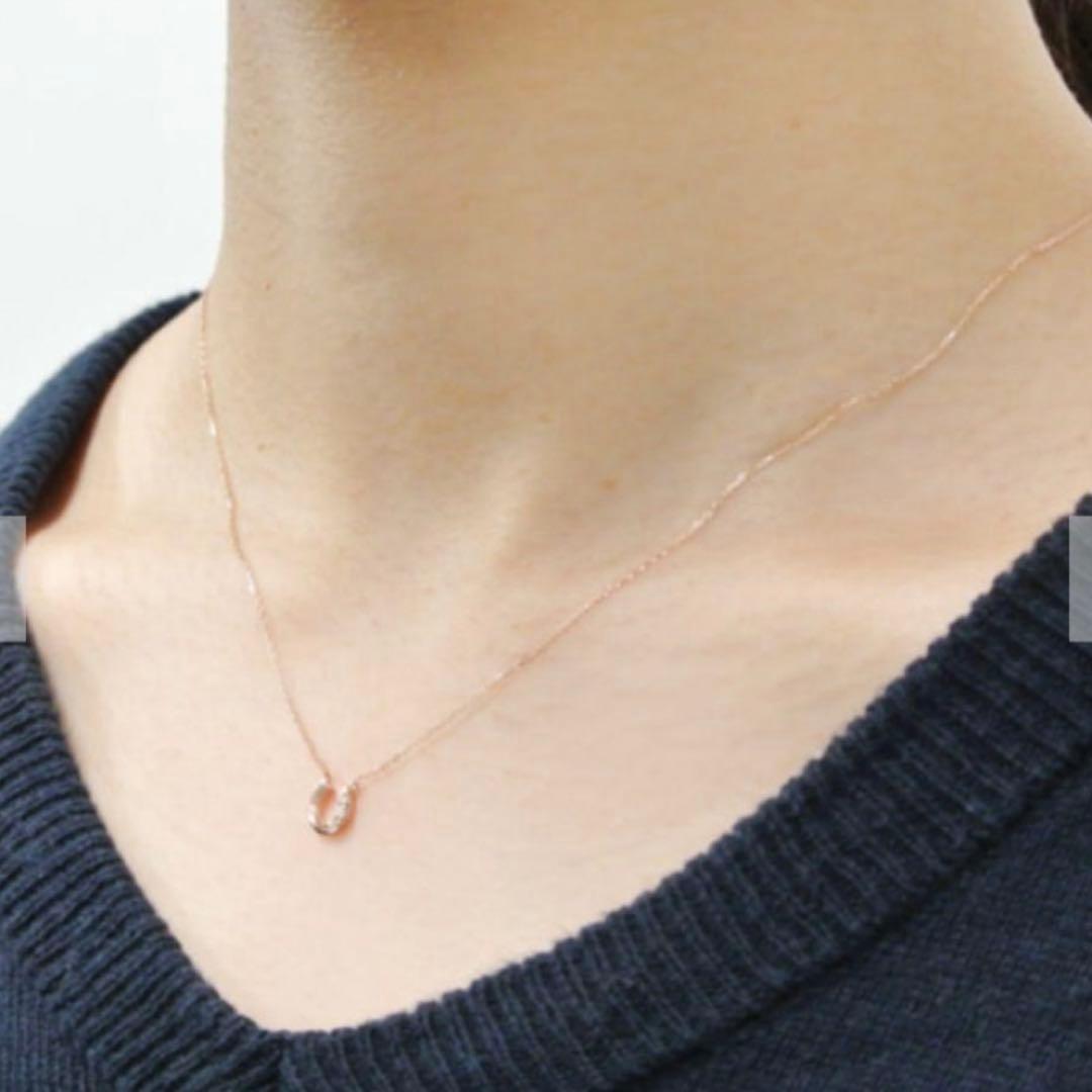 ち*ら様 ヴァンドーム青山　ダイヤモンド ネックレス　ピンクゴールド　ホースシュ