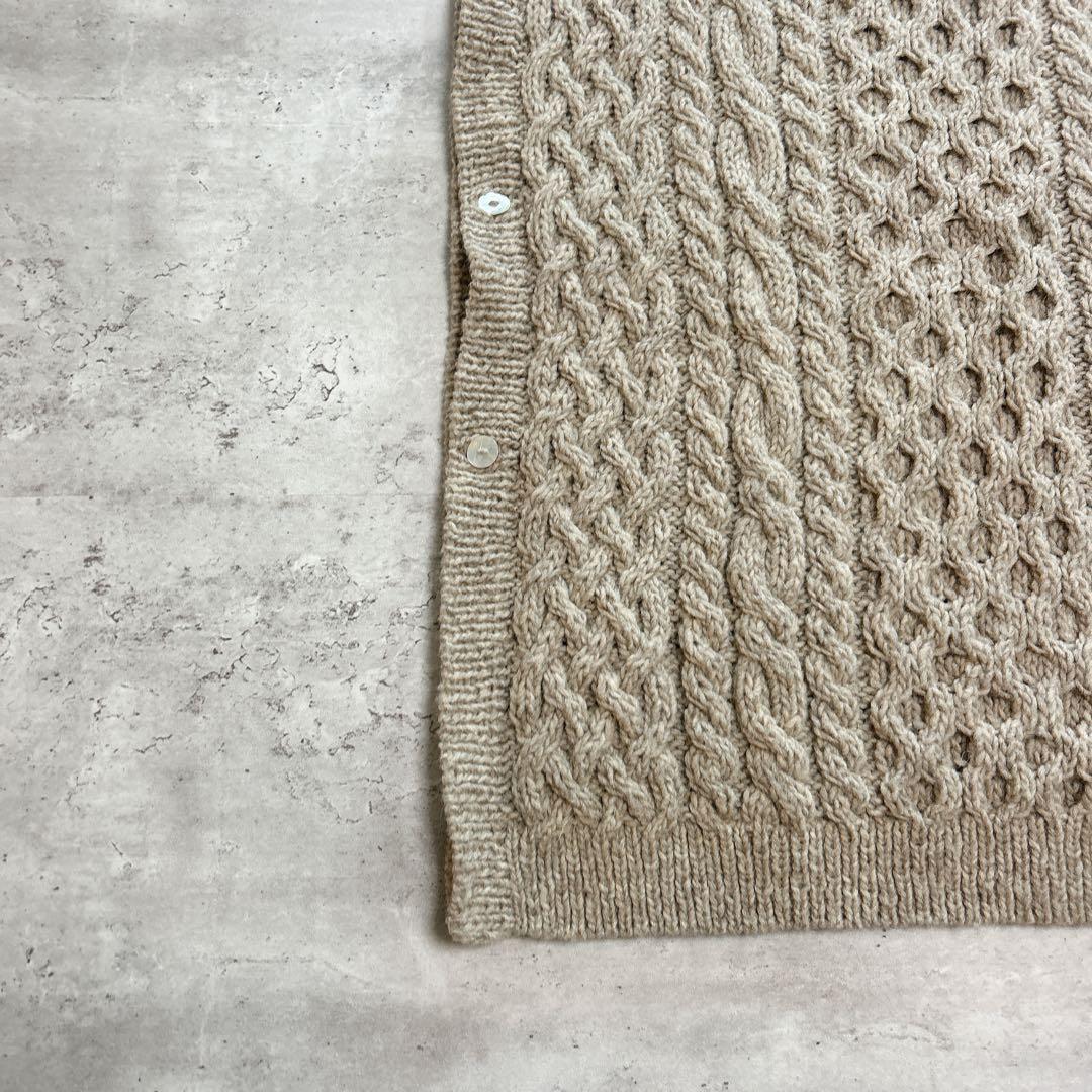 utilité ユティリテ ケーブルニット ベスト ゆったり　サイドボタン