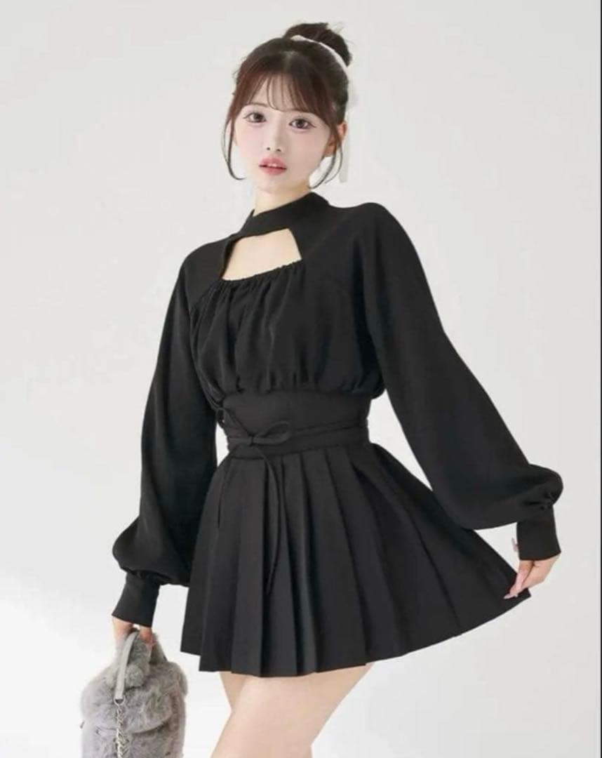 Darich ドッキングコルセットプリーツミニワンピース Freeサイズ