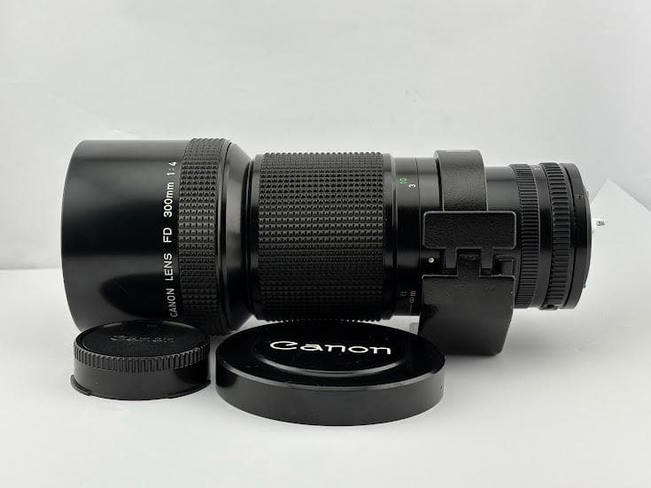 ★美品★キヤノンNEW FD 300mm F4 ★三脚座、前後キャップ付★