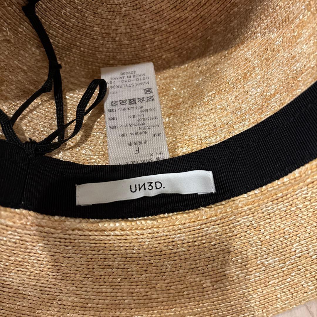 未使用UN3D. アンスリードストローハット 麦わら帽子