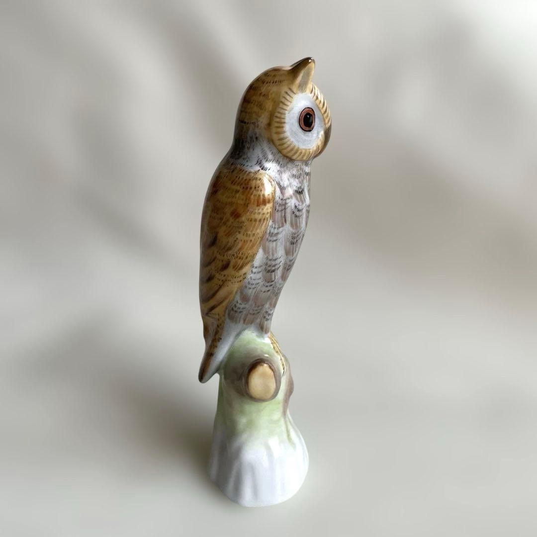 ruiX ヘレンド 梟ふくろう 磁器製フクロウ 置物 飾り物 ハンガリー