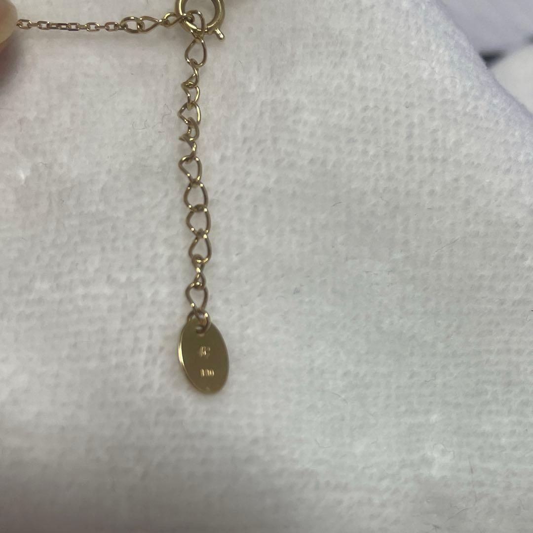 ４℃　ネックレス　ハート　ダイヤ k10 リバーシブル