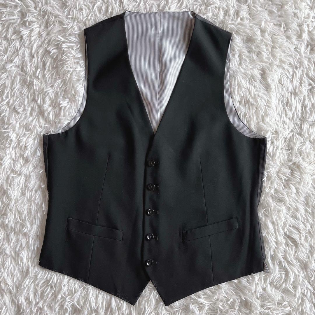 極美品✨五大陸　ピーター ジョンストン　スリーピーススーツ　ネイビー　ストライプ